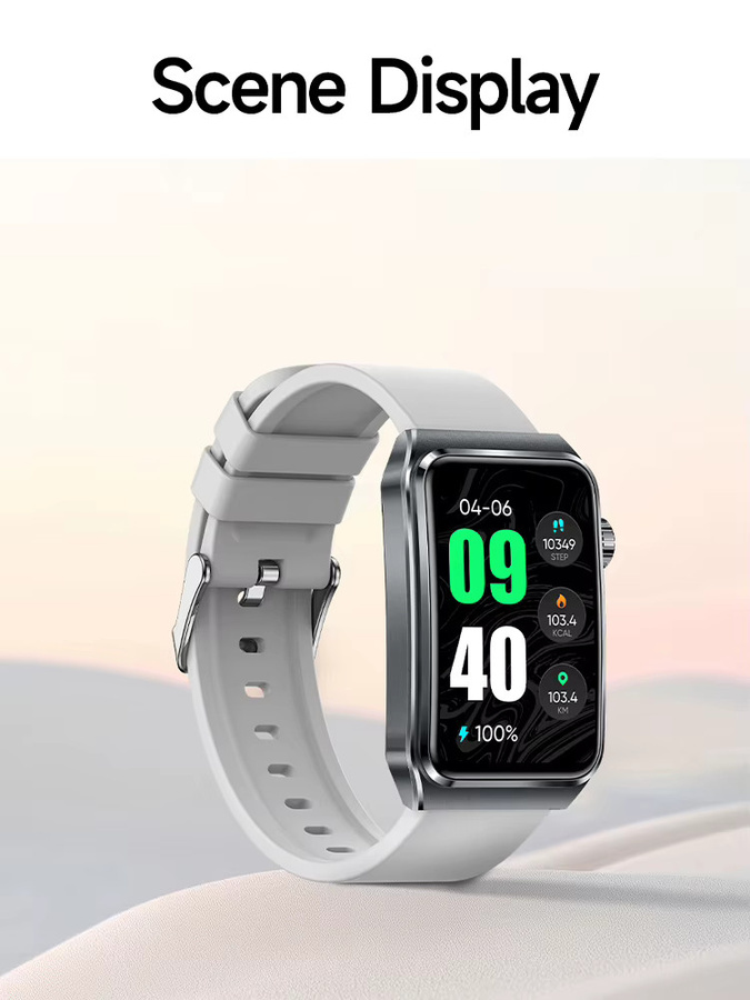 Yaocx Micro-Check Smartwatch in Schwarz mit Bluetooth-Anruf, Herzfrequenzmessung, Blutsauerstoff-Sensor und IP68 Wasserdichtigkeit - Bild 7