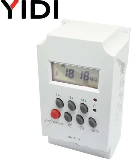 YIDI Digitaler Zeitschalter KG316T Wochenprogrammierbares Relais 25A 220VAC Weiß für DIN-Schiene - Bild 1