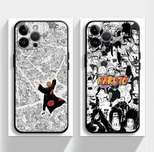 Weiche Handyhülle im Naruto Uchiha Itachi Design für iPhone Modelle in Schwarz und Multicolour - Bild 1