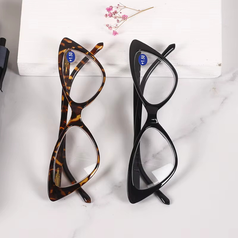 MDOD Lesebrille Cat-Eye, Vollrand, Kunststoff, Damen - Bild 2