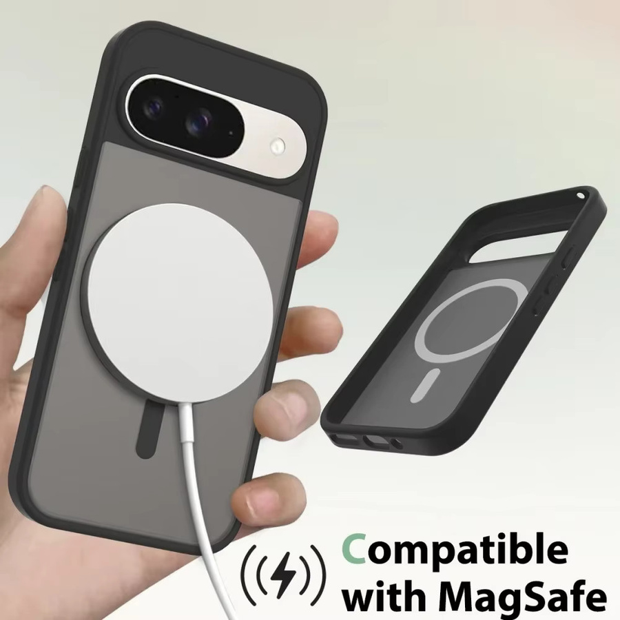Google Handyhülle für Pixel 10 und Pixel 9 Pro XL, mattiert, transparent oder schwarz, magnetisch und kabelloses Laden unterstützt - Bild 2