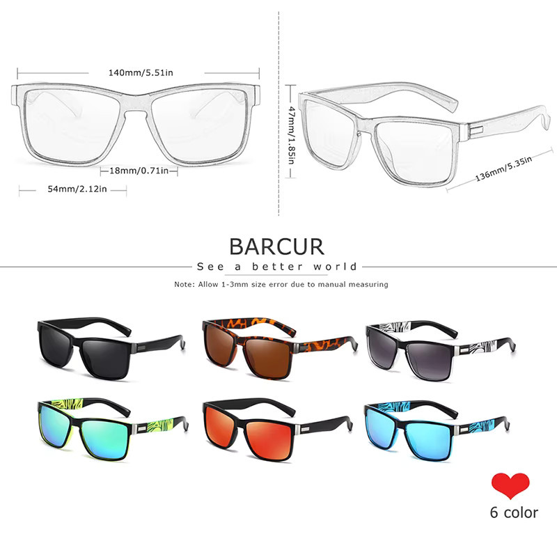 BARCUR Sonnenbrille Vollrand - Bild 1