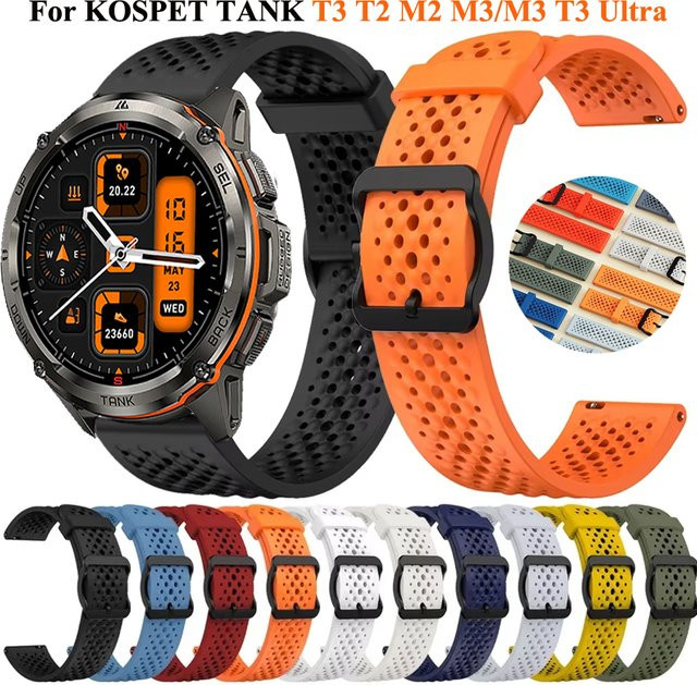 KOSPET Uhrenarmband Silikon, 22 mm - Bild 1
