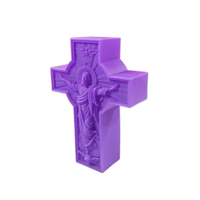 LONTL Silikonform für DIY Jesus Kreuz Statue und religiöse Dekoration aus Gips, Beton oder Harz - Bild 2