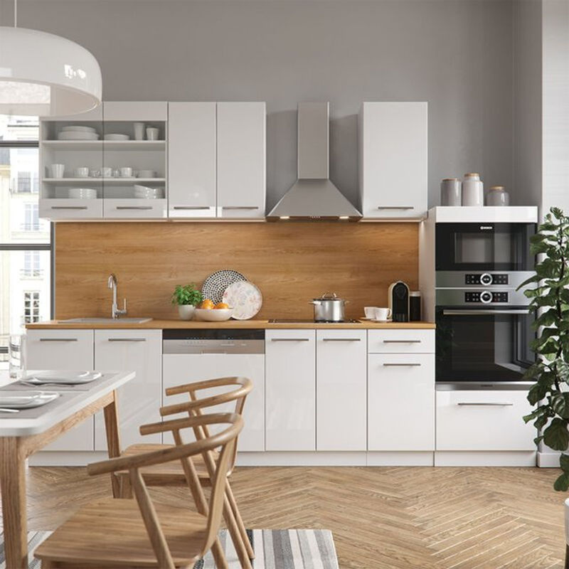 Vicco Küchenzeile Fame-Line in Weiß Hochglanz mit Softclose-Funktion, Breite: 240 cm - Bild 2