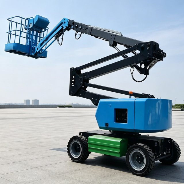 DCNB Gelenkige Elektro-Hubarbeitsbühne im Gerüststil, Blau - Bild 1