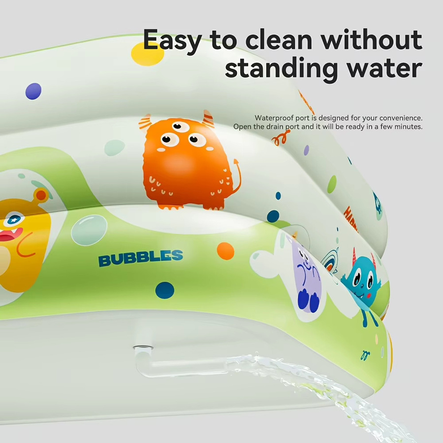 Aufblasbarer Pool im Cartoon-Monster-Design, rechteckig, mehrfarbig - Bild 4