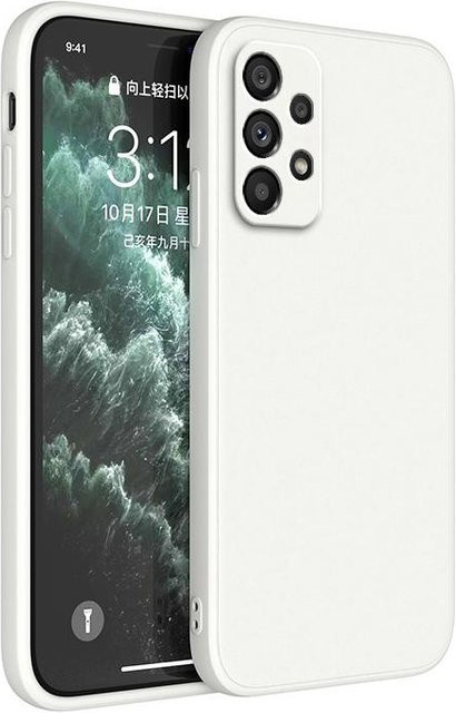 Funda Silikon Schutzhülle für Samsung Galaxy A13 A23 A33 A53 A73 5G in Antik Weiß mit Kamera-Schutz und mattem Finish - Bild 1
