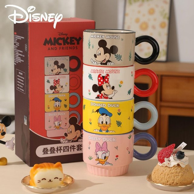 Disney Mickey und Freunde Keramikbecher mit Donald und Daisy Motiv, Mehrfarbig - Bild 1