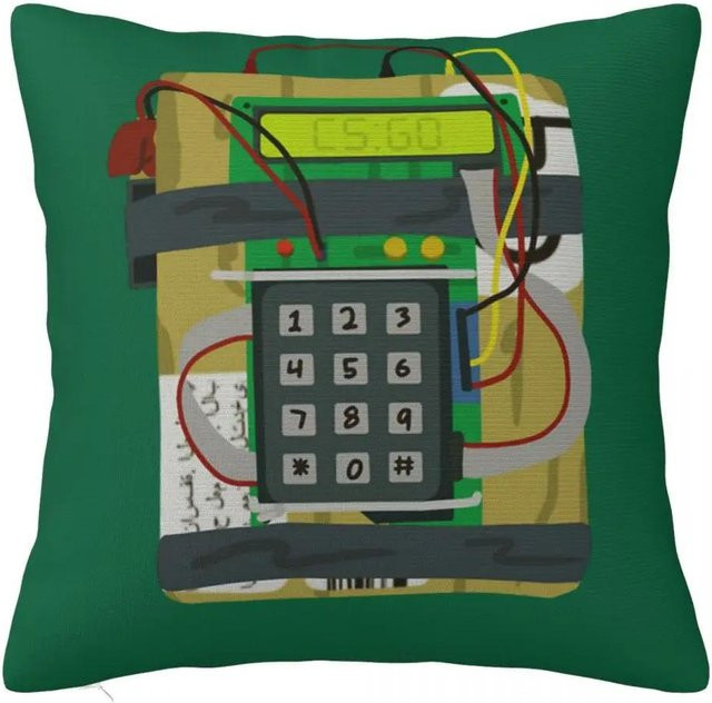 Evich Kissenbezug Counter Strike Bomben Design Vintage Stil, B/B/B: 50 x 50 x 50 cm, Mehrfarbig - Bild 1