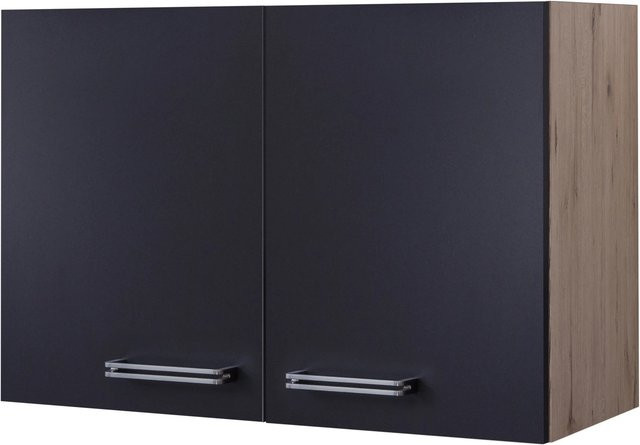 Flex-Well Küchen-Hängeschrank Lara in Anthrazit und Eiche hell Nachbildung, Breite: 80 cm - Bild 1