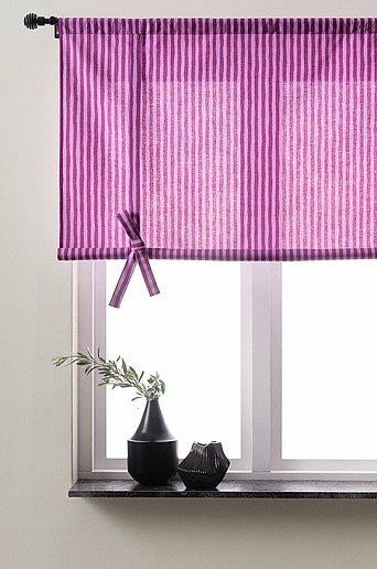 Jotex Rollgardine HANNA gestreift transparent lila Breite: 90 cm - Bild 1