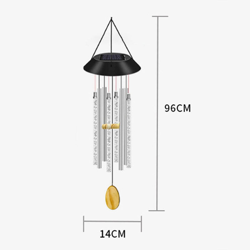 TOMTOP JMS Solar Wind Chime Acryl Blasen Zauberstab mit Umgebungslicht in Weiß und Transparent für Terrasse und Außenbereich - Bild 2