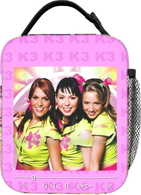 Fancy Style Studio K3 Studio 100 Thermische Brotdose für Damen in Pink mit Oxford-Stoff und Vintage-Design - Bild 1