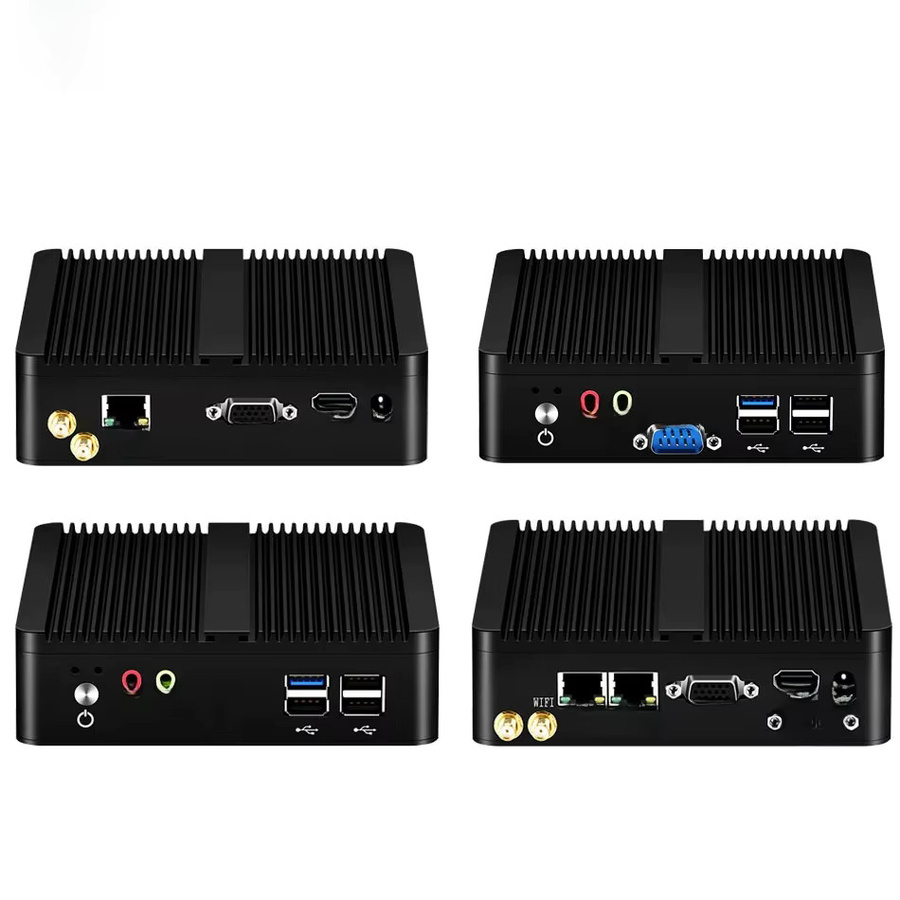 BEBEPC Industrieller Mini-PC mit Intel Celeron Prozessor, WiFi, Windows 10, Schwarz, 1x HDMI, 1x VGA, 1x USB 3.0 und 3x USB 2.0 - Bild 3