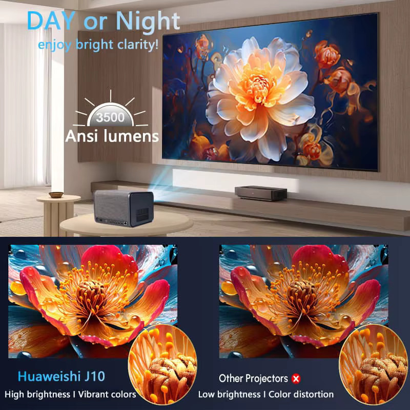 DITONG J10 Smart Projektor in Grau mit Native 1080P, 4K-Unterstützung, Autofokus, 3500 ANSI, WiFi 6 und Bluetooth 5.4 für Home Theater und Outdoor-Kino - Bild 3