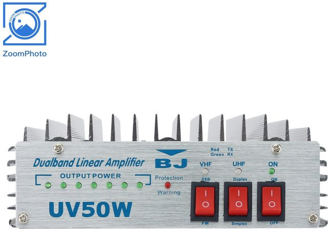 MOTOZERUI BJ-UV50W Dual Band Duplex Walkie Talkie Linearverstärker in Silber, 136-174/400-470 MHz, Vollmodus Einseitiger Leistungsverstärker - Bild 1