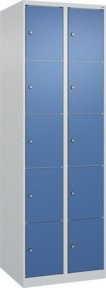 C+P Schließfachschrank Classic PLUS mit 2 Abteilen in Grau und Blau, H x B x T: 185 x 60 x 50 cm - Bild 1