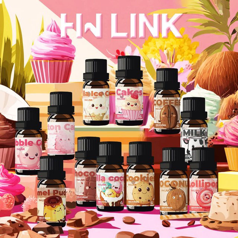 HWLINK Set mit 12 ätherischen Ölen à 10 ml für Aromatherapie, Kerzen und Seifenherstellung in Glasflaschen - Bild 1