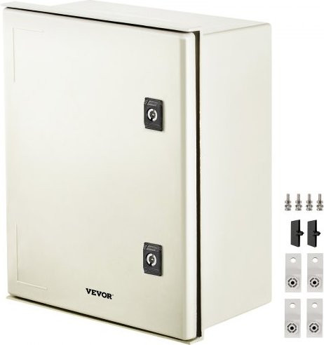 VEVOR Schaltkasten NEMA Fiberglasgehäuse in Weiß, IP66 wasserdicht und staubdicht, NEMA 3X/4X elektrischer Anschlusskasten für den Außen- und Innenbereich mit Montageplatte, B/T/H: 40 x 30 x 20 cm - Bild 1