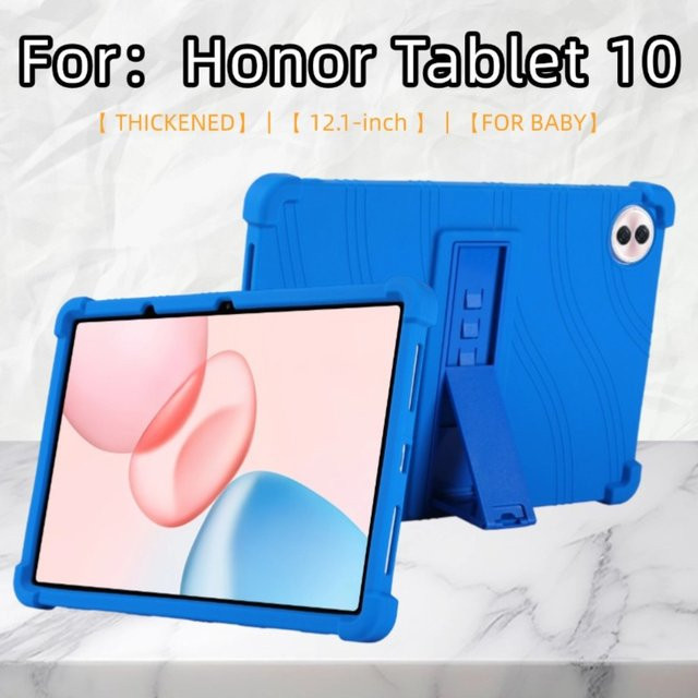 Stoßfeste Silikon-Schutzhülle mit Ständer für Honor Pad 10, 12,1 Zoll in Schwarz oder Blau - Bild 1
