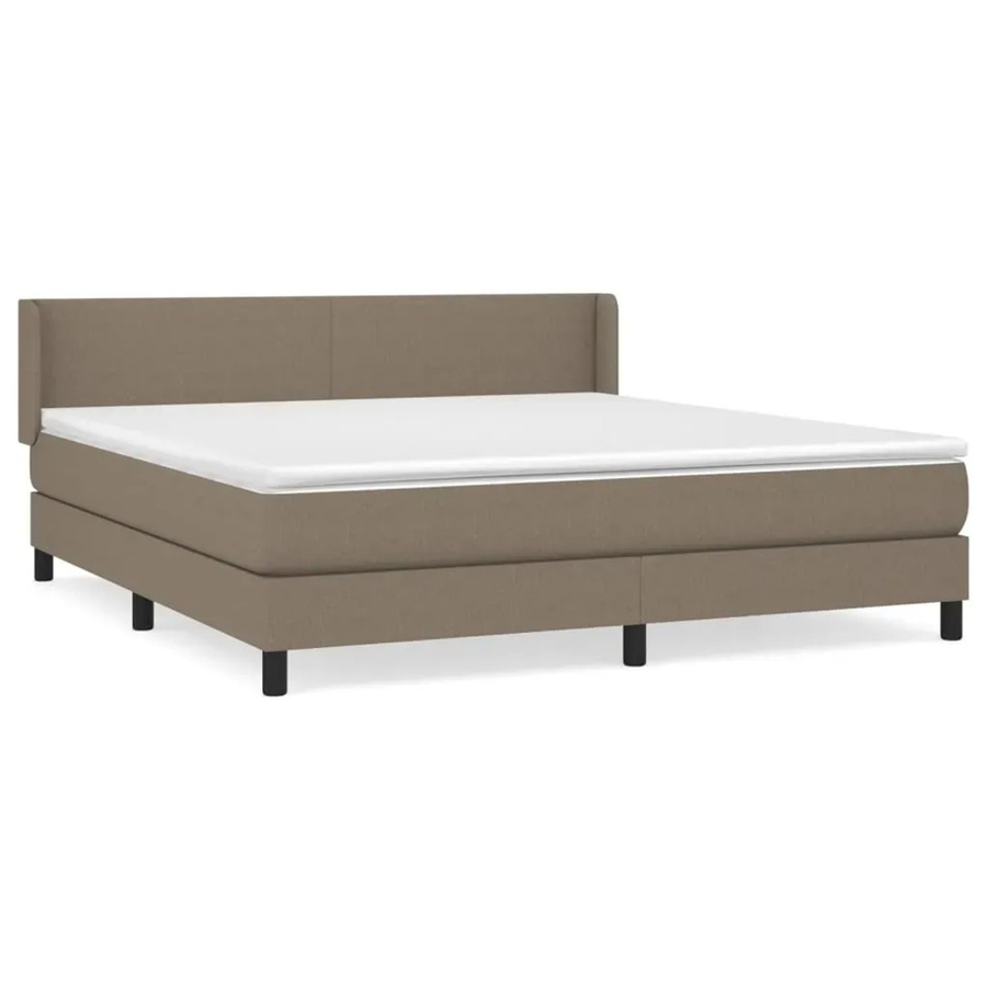 vidaXL Boxspringbett mit Matratze Hybrid-Design in Taupe, B/T: 180 x 200 cm - Bild 2