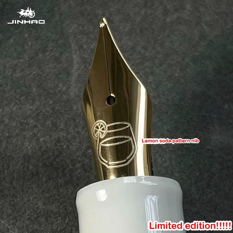 JINHAO 82 Limited Edition Füllfederhalter Lemon Soda Serie mit EF Feder in Weiß und Gold - Bild 1