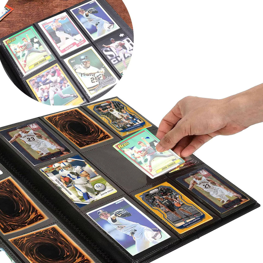 Bandai Kartenalbum für Pokémon und Sportkarten, schwarzer Kartenhalter mit 160 bis 360 Karten Kapazität - Bild 2