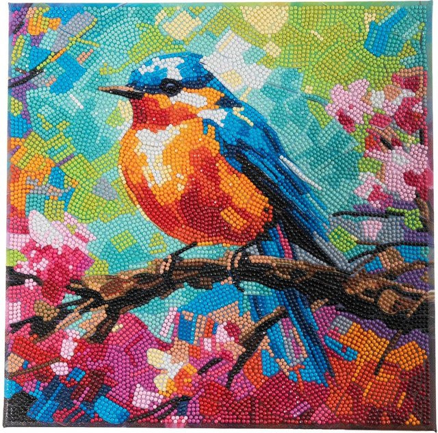 Craft Buddy Crystal Art Kit Robin Diamond Painting ab 8 Jahren - Bild 1