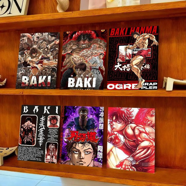 Japanischer Anime Baki Hanma Wandkunst Poster in HD-Qualität, Mehrfarbig, Rechteckig - Bild 1