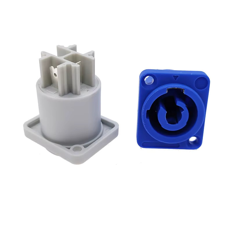 CNMAWAY Powercon-Stecker 3 Pins 20 A 250 V, weibliche Power-Lautsprecher-Panel-Buchse in Blau für LED-Bildschirme und Bühnenbeleuchtung - Bild 1