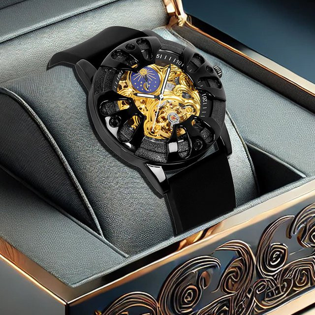 CAROTIF Armbanduhr, Automatik, Edelstahl, Gold, Herren - Bild 1