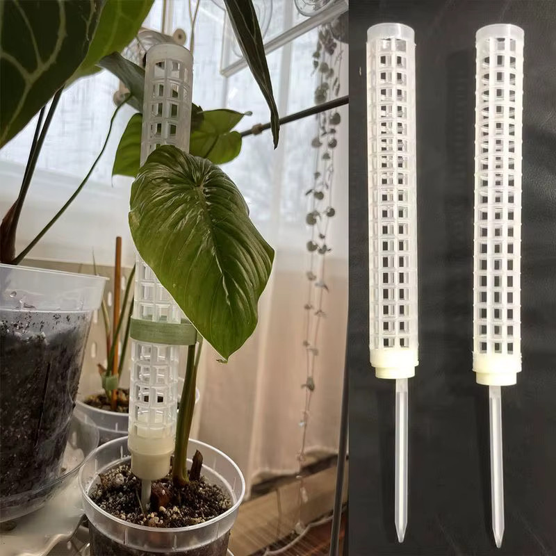 Stapelbarer Moos-Totempfahl aus Kunststoff als Kletterhilfe für Orchideen, Monstera und Zimmerpflanzen, Grün - Bild 2