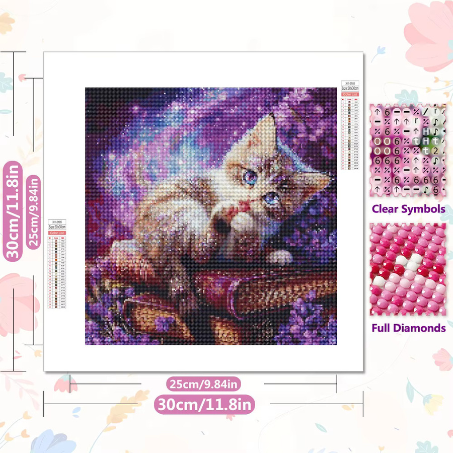 EverShine Diamant-Mosaik Katze, DIY, Diamant-Kunst-Malerei-Set - Bild 2