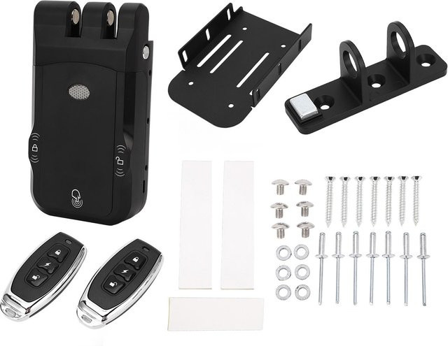 Neoglint Unsichtbares elektronisches Schloss für den Innenbereich mit Touch-Entriegelung und Fernbedienung in Schwarz - Bild 1