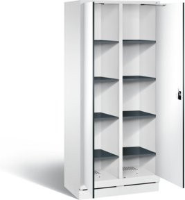C+P Wäsche-Spind Evolo in Weiß mit Dekorfront, H: 180 cm, B: 81 cm, T: 50 cm - Bild 1