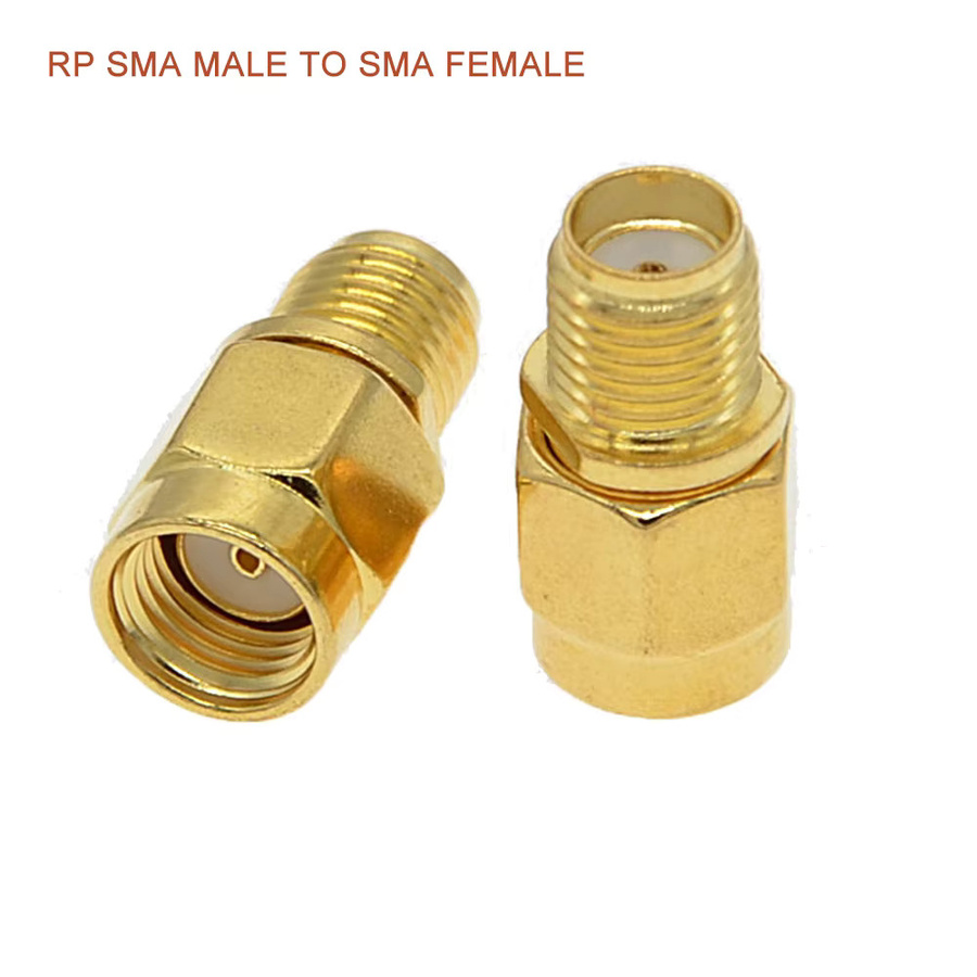 BEVOTOP RF-Adapter Set 10 Stück RP-SMA Stecker auf SMA Buchse Gold für Radioantennen Koaxialadapter Konverter - Bild 1
