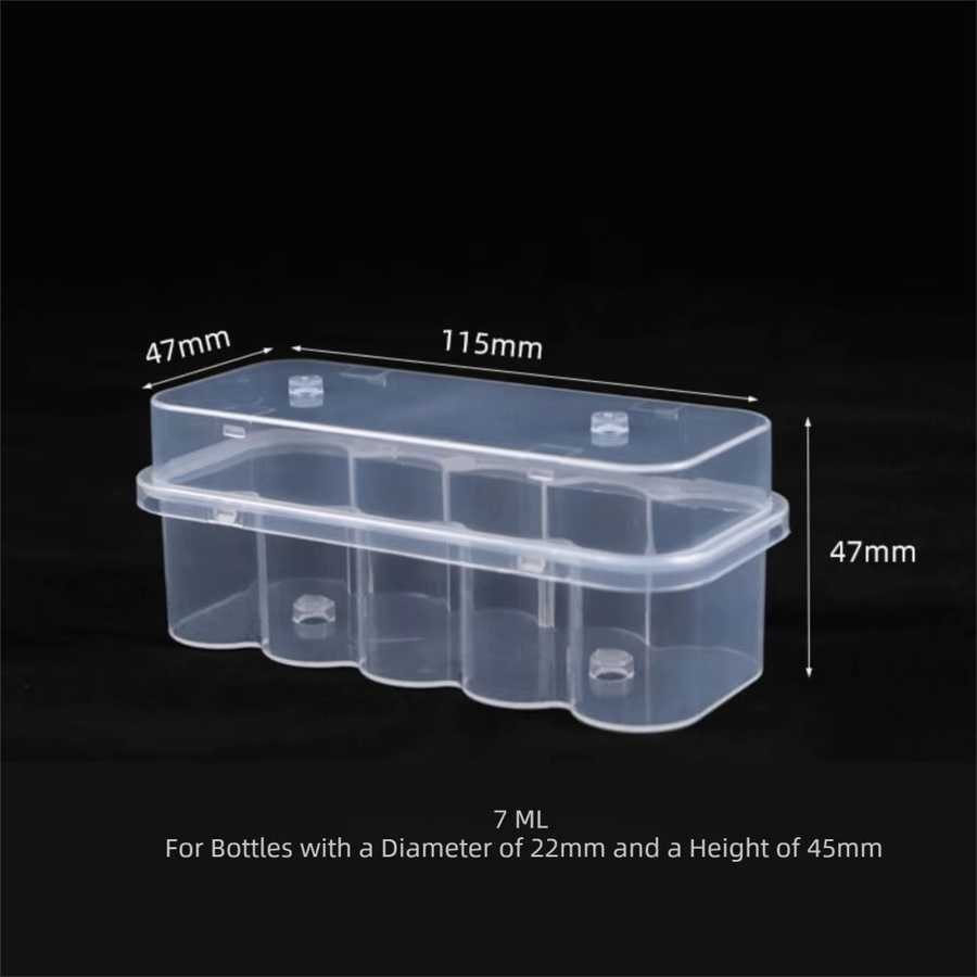 Stapelbare Aufbewahrungsbox für Probenröhrchen aus transparentem Kunststoff für 3/5/7/10mL Mikroröhrchen in 2/10/24-Fach Ausführung - Bild 2