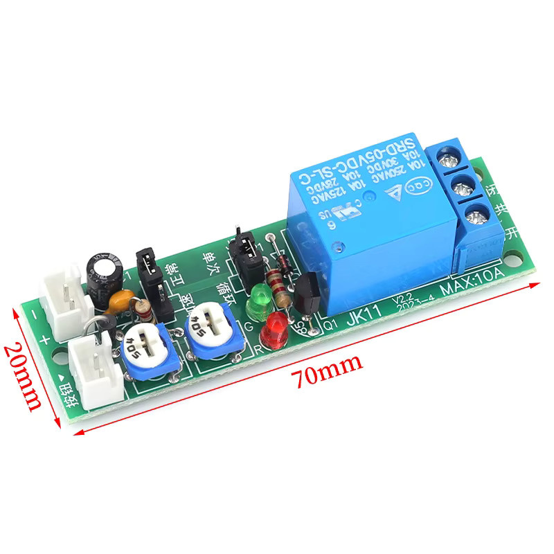 Stlxy JK11 Einstellbares Zyklus-Timer-Relais Modul mit Ein/Aus-Schalter für DC 5 V 12 V 24 V und 0–24 Stunden Verzögerung - Bild 2