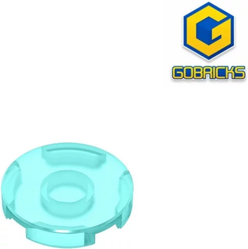Gobricks GDS-611 Flache Fliege 2x2 Rund, Zubehör, Blau - Bild 1