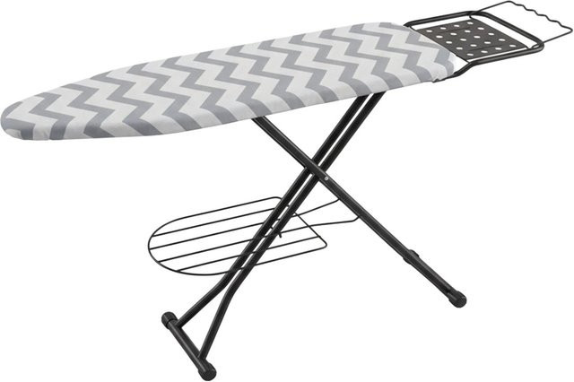 Relaxdays Bügelbrett aus Stahl höhenverstellbar und klappbar mit Bügeleisenablage, B/T: 110 x 33 cm - Bild 1