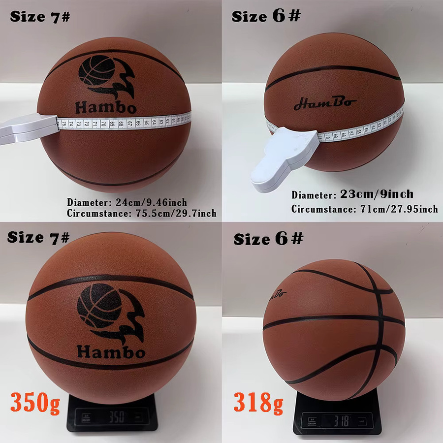 Hambo Mute Bounce Basketball Ball, Braun - Bild 3