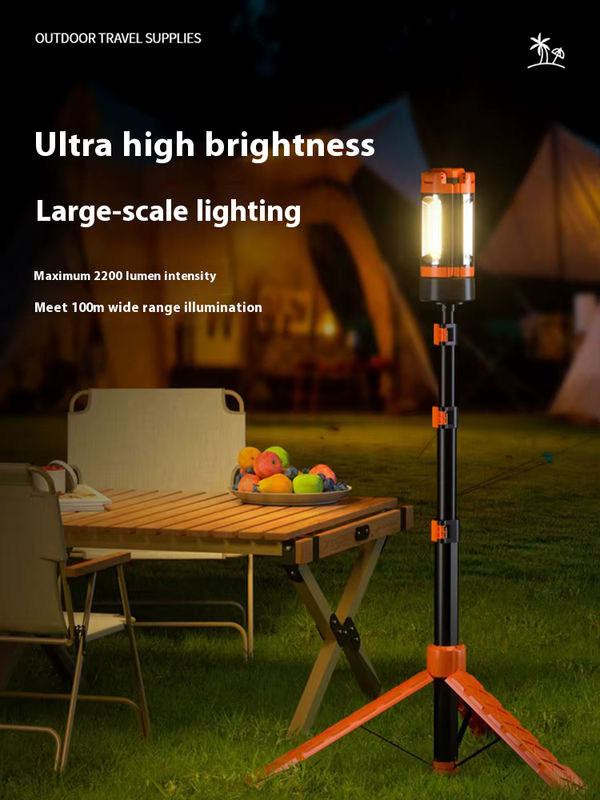 ESMARTER LED Camping Notfall Taschenlampe mit Halterung und Magnet, Schwarz, 4 Modi - Bild 7