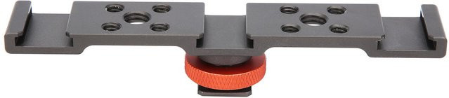 Andoer 3 in 1 Blitzschuh-Montageadapter mit Verlängerungsstange und Halterung für Kamera und Mobiltelefon in Schwarz, Silber und Grau - Bild 1
