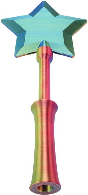 Stern Zauberstab Kreditkarten-Halter, 3D-gedruckt, blau, ausziehbar - Bild 1
