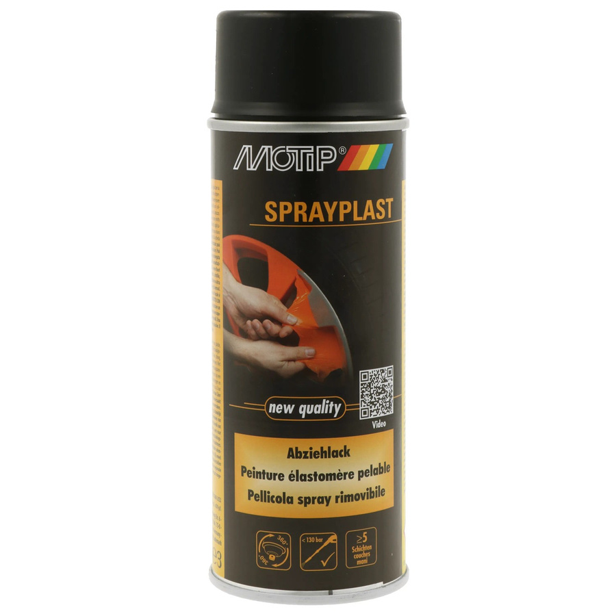 Motip Abziehlack Sprayplast Schwarz Seidenglanz 400 ml - Bild 2