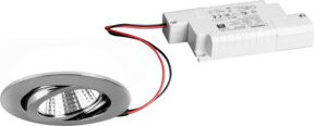Brumberg LED-Einbaustrahler rund in Chrom, dimmbar, warmweiß 3000K - Bild 1