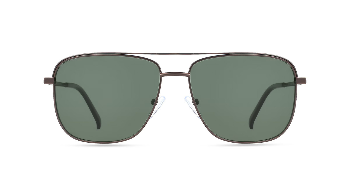 Fielmann BD 524 SUN Sonnenbrille, Vollrand, Quadratisch, Edelstahl, Unisex, Grau - Bild 1