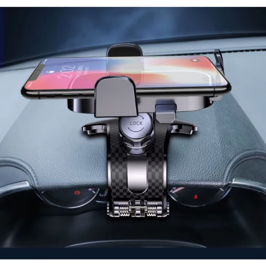 Multifunktionale Handy-Autohalterung für Mittelkonsole und Instrumententafel in Schwarz mit Anti-Shake-Funktion - Bild 5