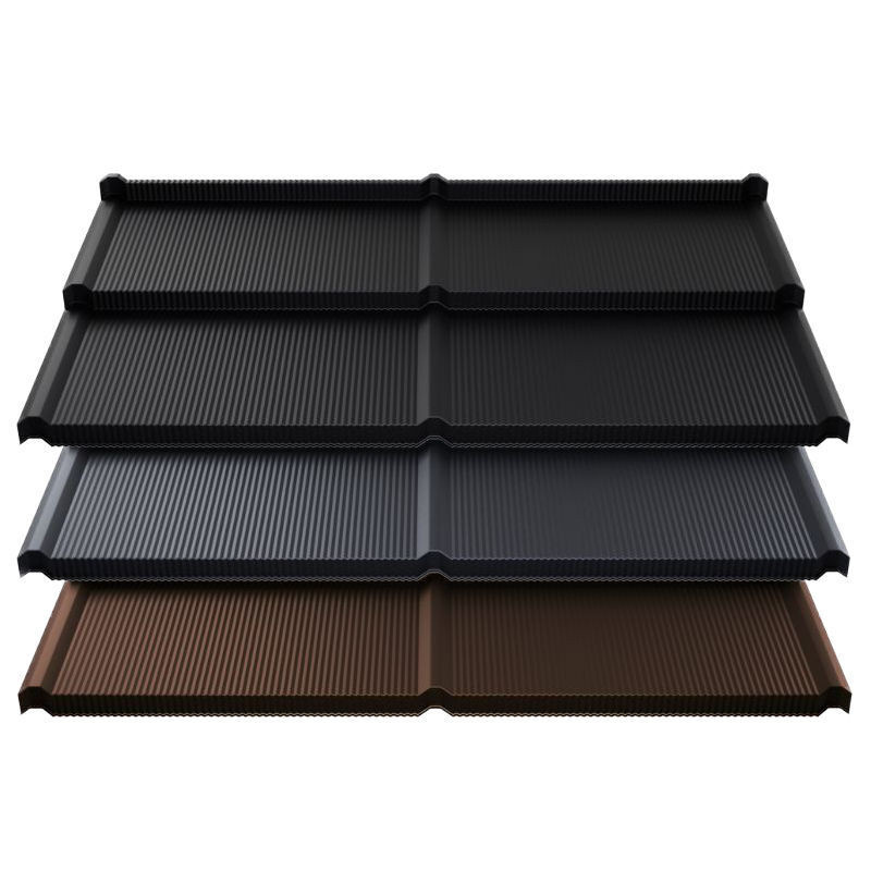 Blachotrapez Pfannenmodul Kuga Line aus Aluminium in Schwarz, Modullänge: 350 mm, Materialstärke: 0,60 mm - Bild 1